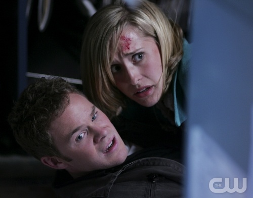 TheCW Staffel1-7Pics_85.jpg - "Zod"-- Chloe Sullivan (Allison Mack) and Jimmy Olsen (Aaron Ashmore)  in SMALLVILLE on The CW.Photo: Michael Courtney/The CW©2006 The CW Network LLC. All Rights Reserved